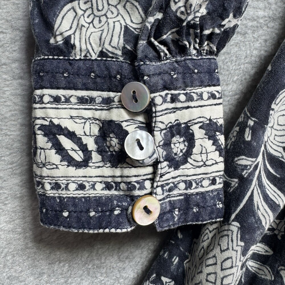 Cleobella Dress XS Midi Wrap Belted Floral Open Front Boho Cottagecore Viscose - Picture 4 of 11